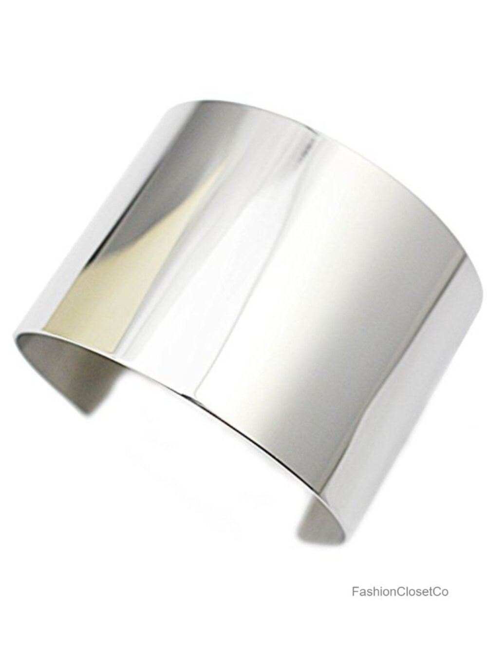 Stainless Steel Polished Open Cuff Bangle Bracelet Punk Style